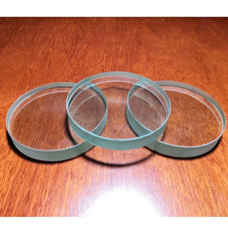 ‌Borosilicate Glass 50-80mm Toughened Sight Glass Flat Lens High Temperature Pressure Rated Acid Alkali Resistant For Lab