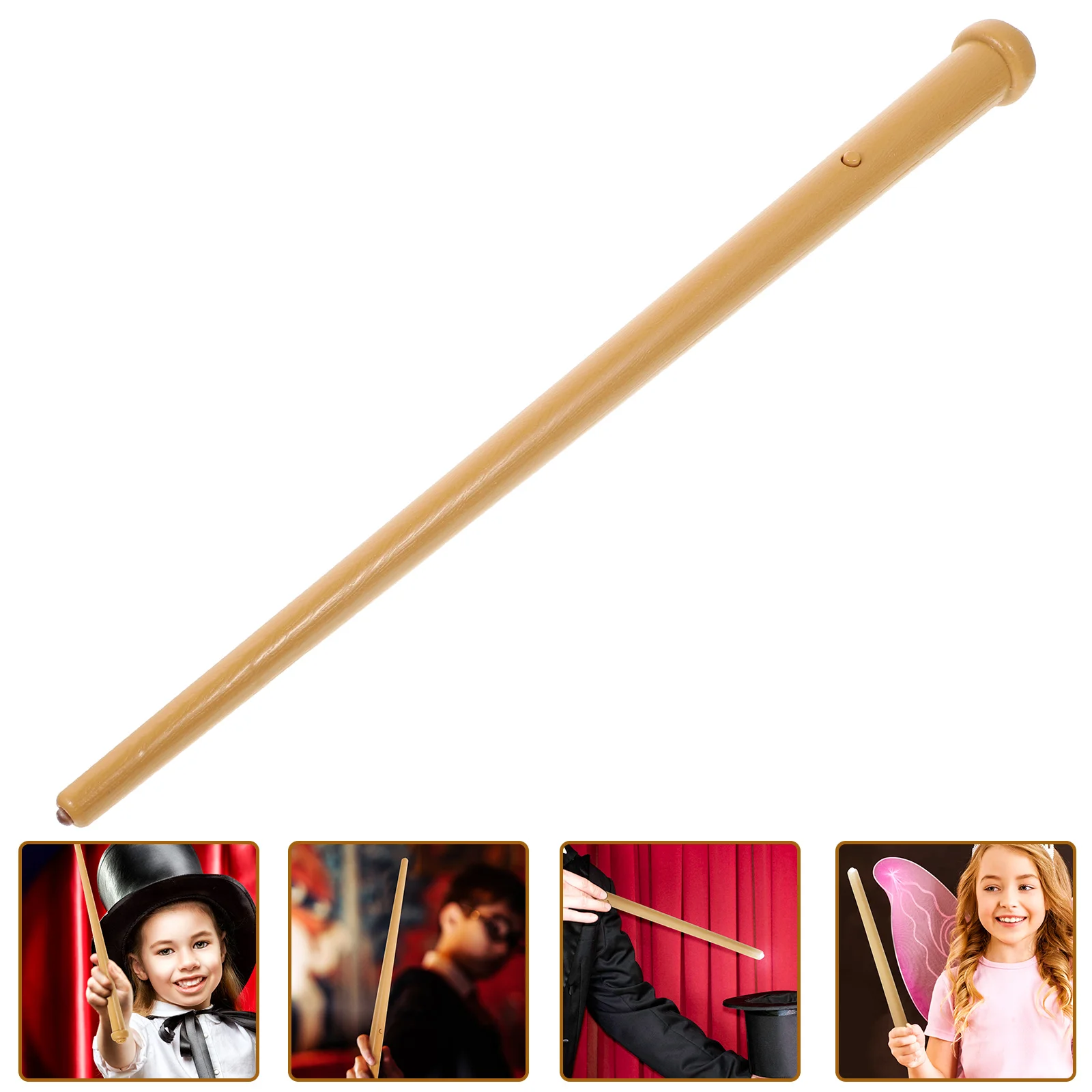 

Magician Accessories Luminous Scepter Clothing Glowing Toys Light Brown Conjuring Stick Prop