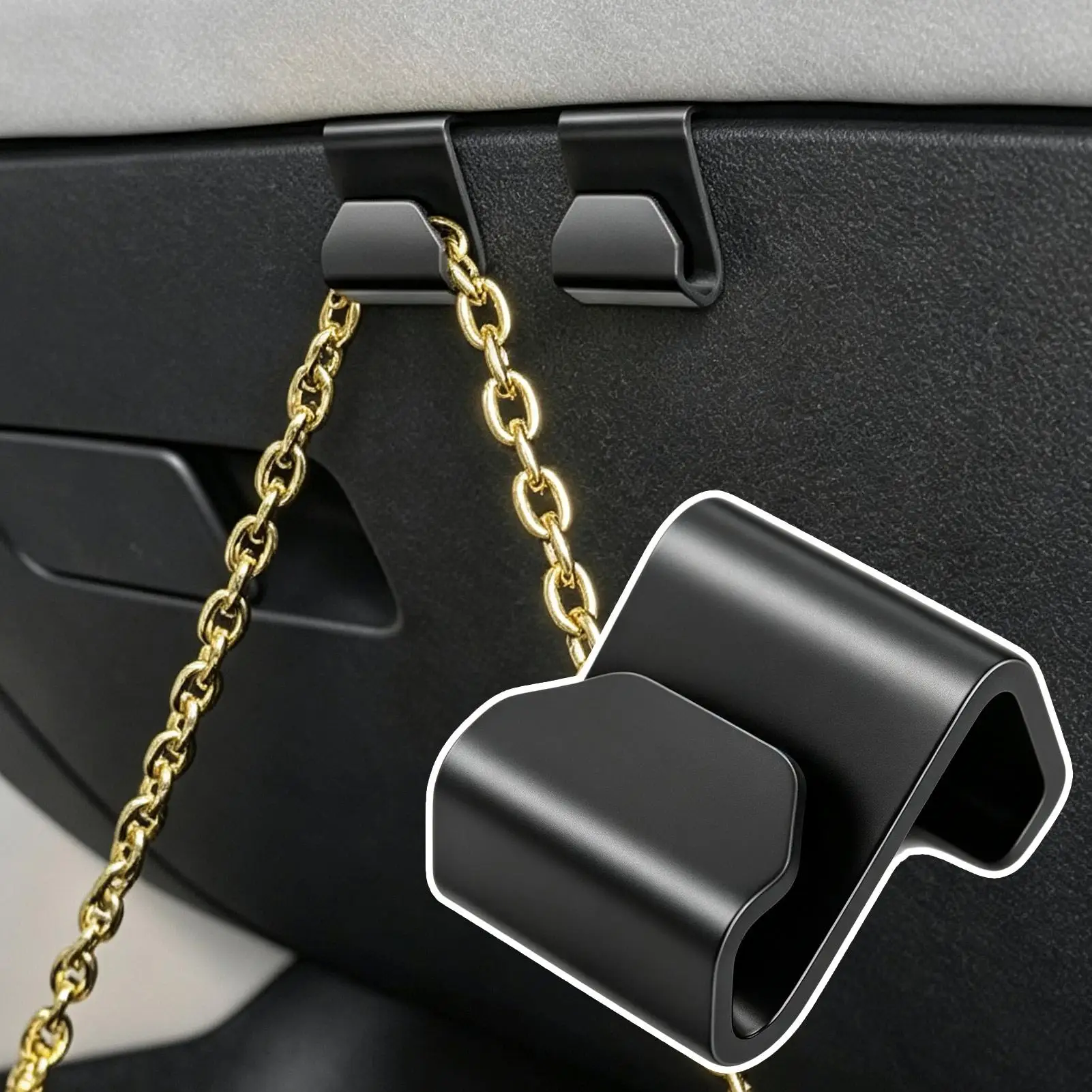 1pcs Universal Car Seat Hook, No Drill Glove Box Organizer Holder, Multifunctional Hooks for Travel Road Trip Daily Commute