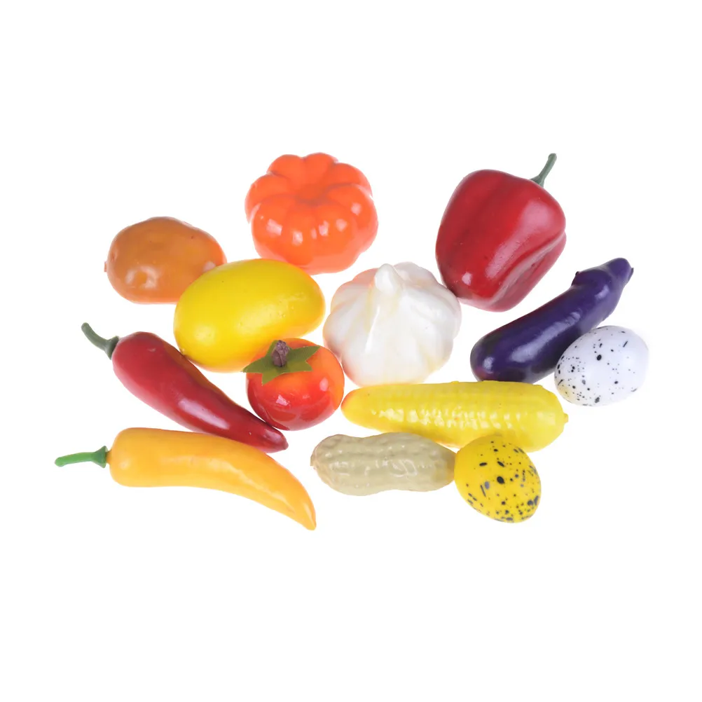 

10Pcs Miniature Simulated Fruits Vegetables Set-Realistic Kitchen Play Food,Educational Pretend Play Toys for Preschool Learning