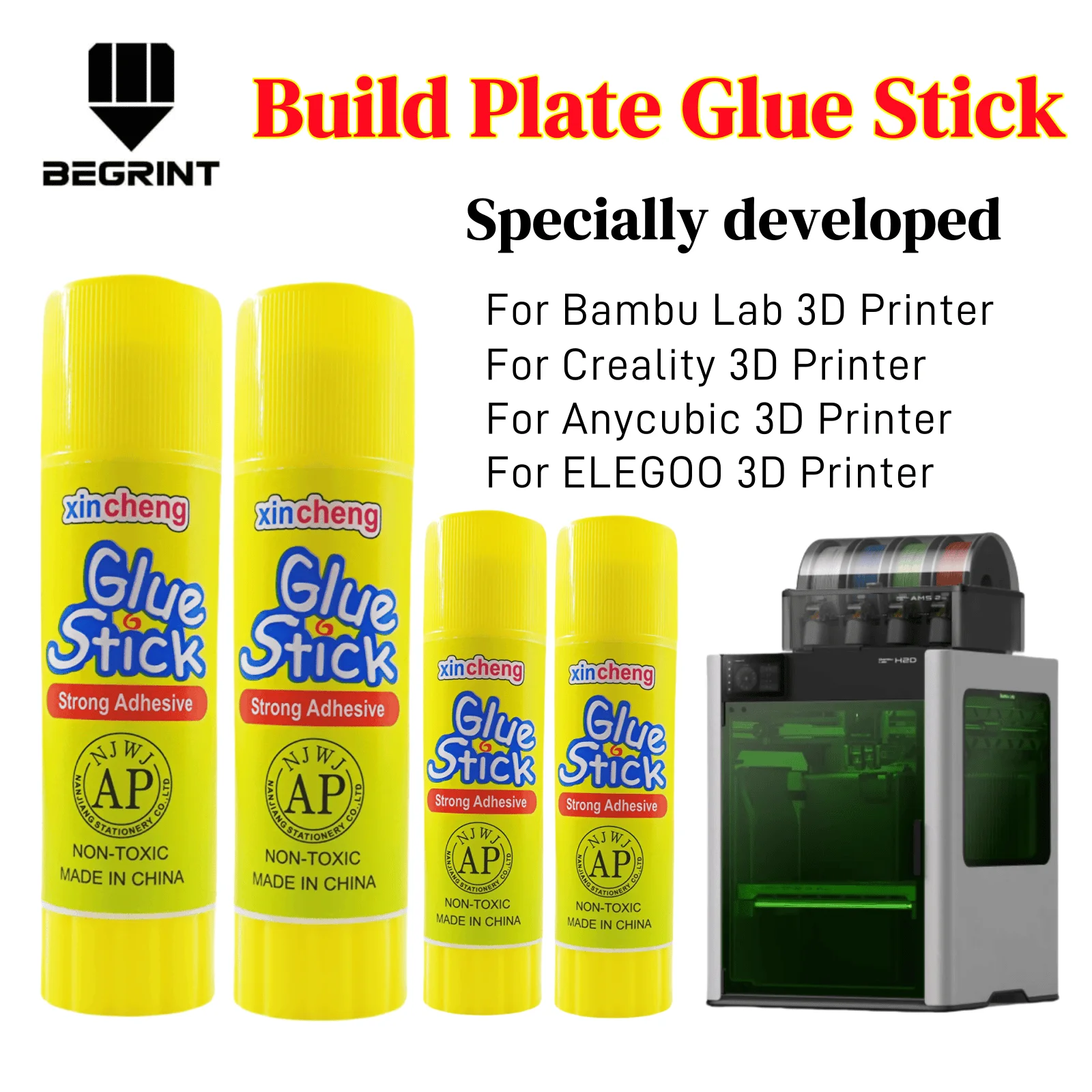 9/36g Glue Stick for H2D Build Plate Glue Provide Strong Adhesion Prevent Warping on Plate Easy Release For Bambu lab 3D Printer