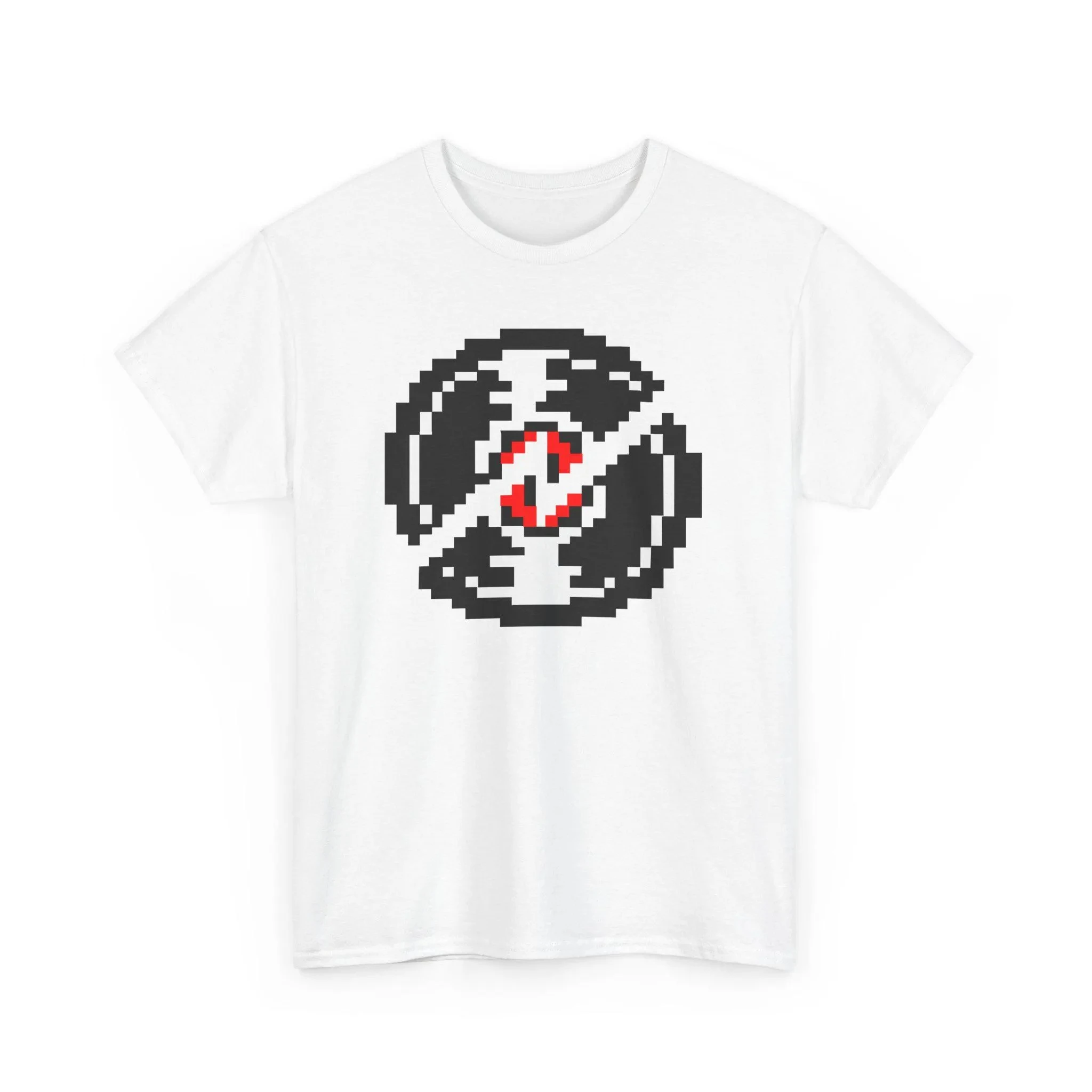 8-Bit Pixel Disc Retro Game Graphic T-Shirt, Vintage Arcade Minimal Tee Men's and Women's Summer Casual Fashion Streetwear