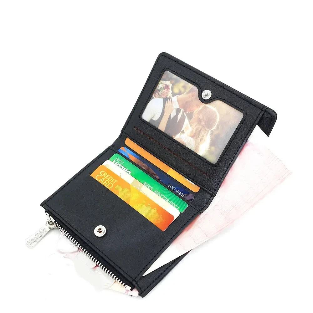 Portafoglio corto da uomo in pelle PU da lavoro Portafogli morbidi casual a 2 pieghe Porta carte da uomo classici multifunzione da uomo