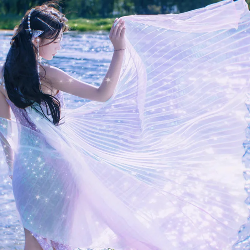 Ailes de danse du ventre, accessoires de performance, performance sur scène en boîte de nuit, cape colorée cool