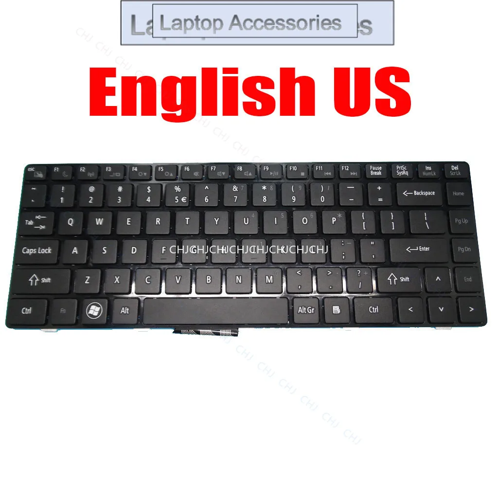 F teclado de laptop para Quanta JW3 JW3H JW6 JW6H DOK-V6369L01 inglês EUA preto com moldura novo