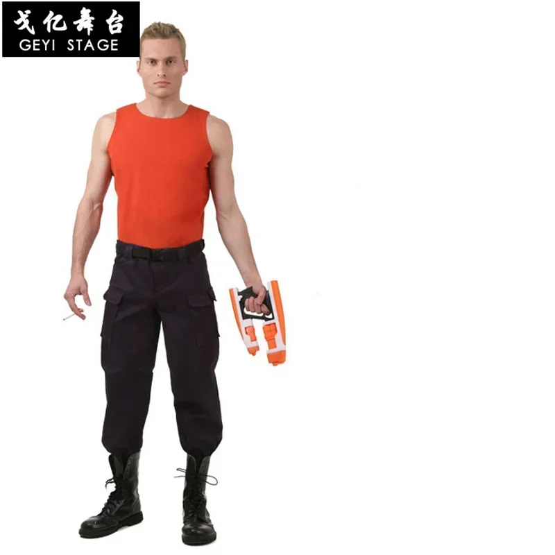 Das fünfte Element Leeloo Orange Strap weiße Overalls Film Cosplay Kostüm Requisiten Halloween Party Weste für Frauen und Männer