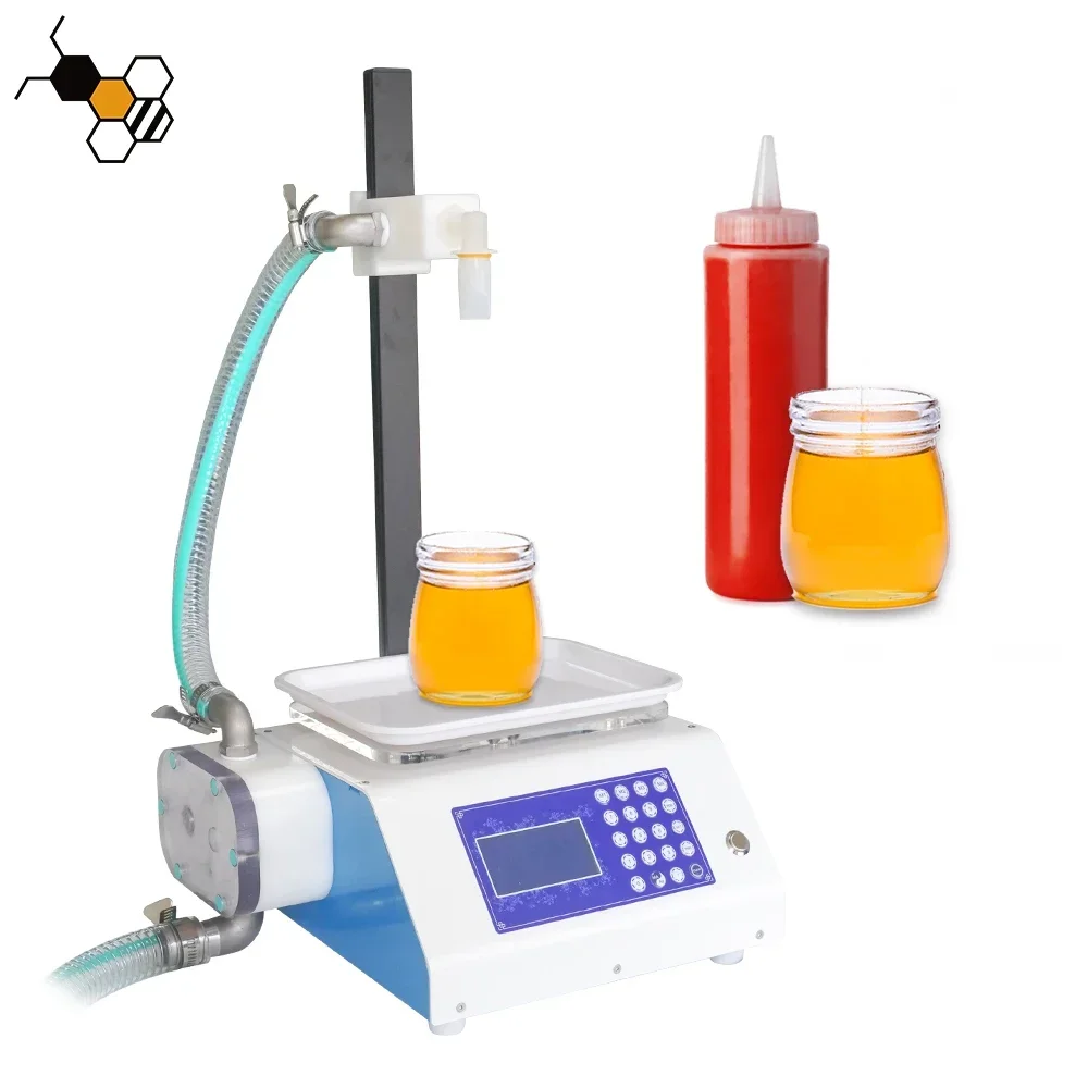 

【HOT】Desktop Filling Machine 500 Grams Bottle Honey Jam Filling Machine 360 Bottles Honey Per Hour