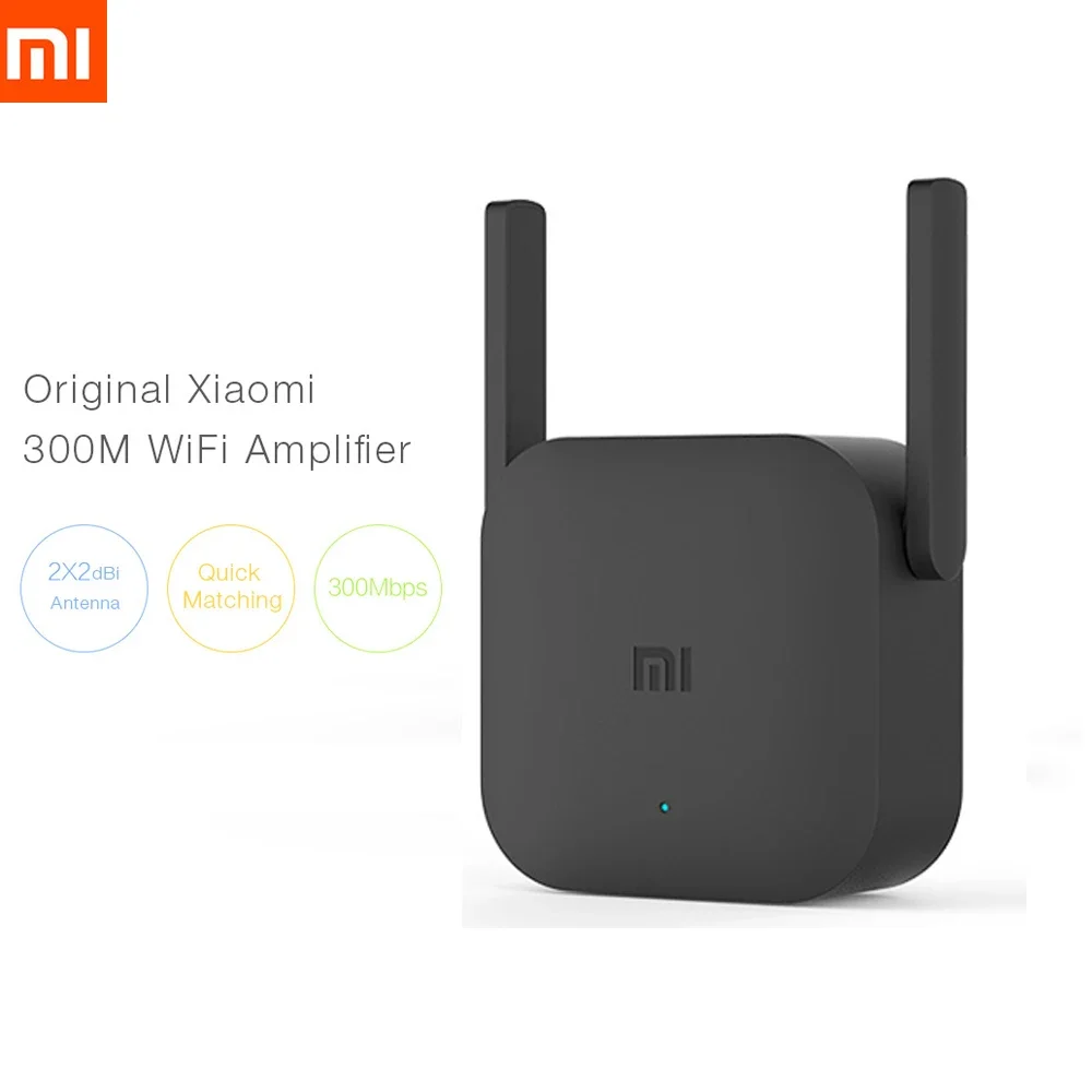 Original Xiaomi WiFi Router Amplifier Pro 300M Network Expander Power Extender Roteador 2 Antenna Repeater For Smart Home Office