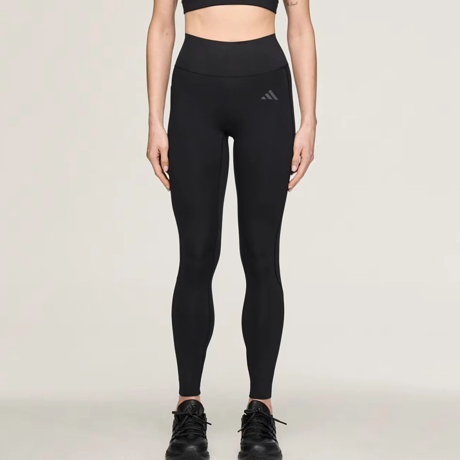 Adidas genuine fashionable women's high waisted training sweat absorbing sports pants KD9190