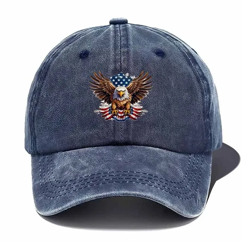Custom Hat American-Style Baseball Cap With National Flag And Eagle Pattern, The First Choice For Outdoor Sports