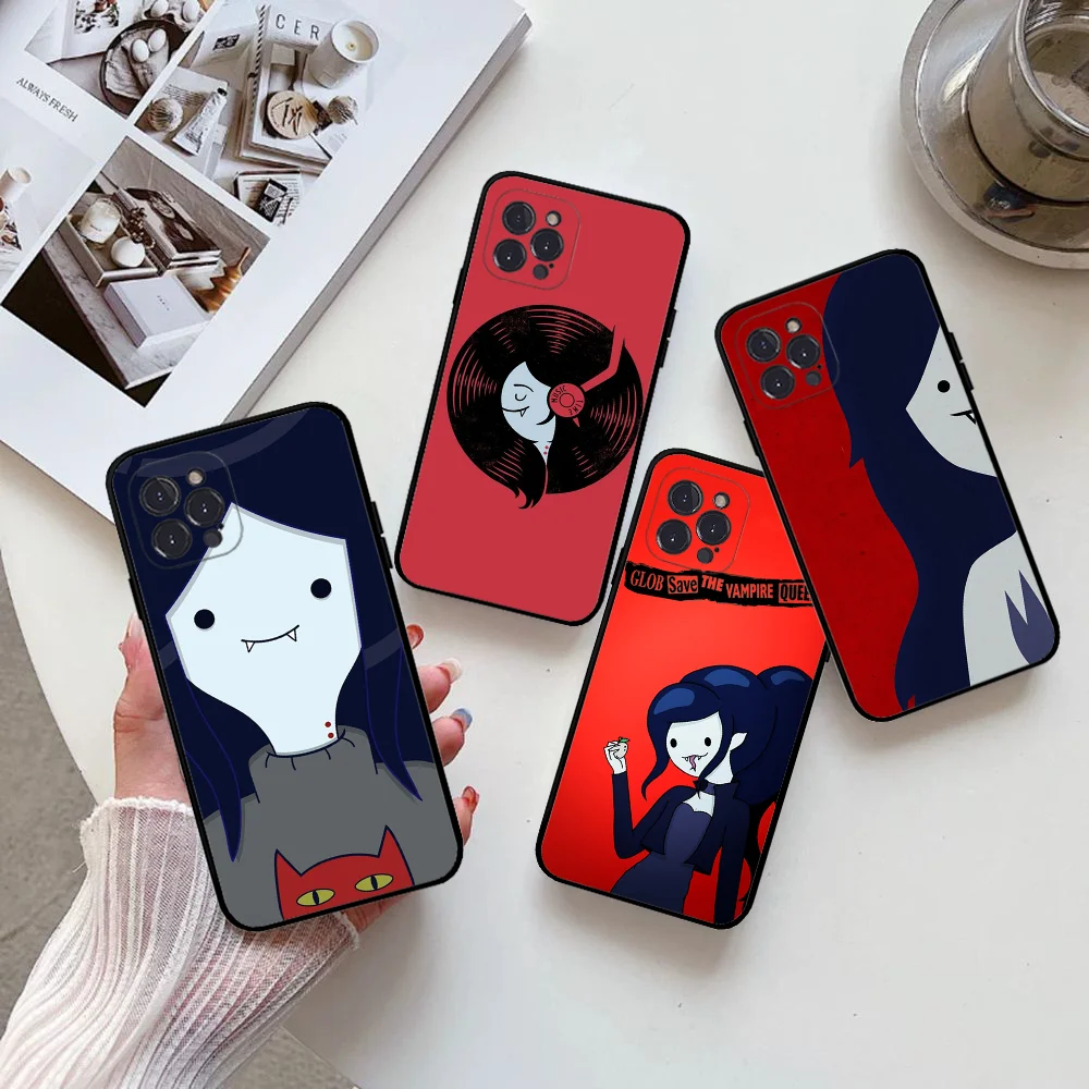 A-Adventure T-Time M-Marceline Phone Case For IPhone 15 8 7 6 6S Plus X SE 2020 XR XS 14 11 12 13 Mini Pro Max Mobile Case