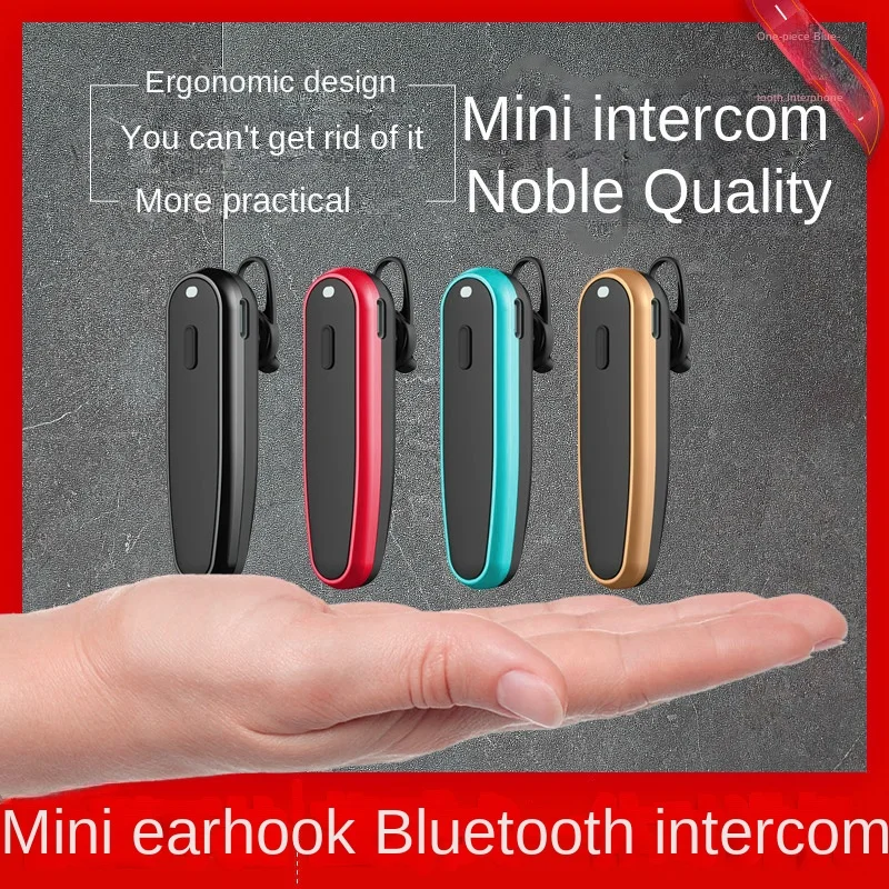 Wireless Bluetooth mini walkie-talkie headset ear-hanging headset integrated small machine for indoor restaurants