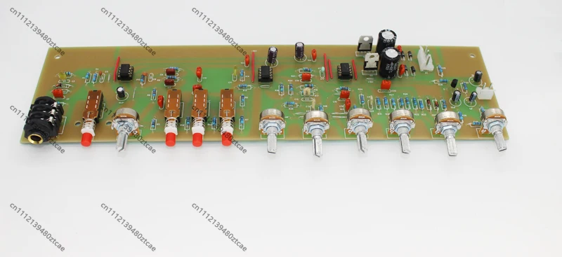 DIY Bas Preamp EQ Circuit Board, Bass Guitar Distortion Tone Module, Adjustable Sound Preamplifier for Bass Audio Modification