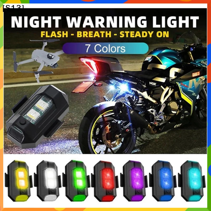 Seven-Color Aircraft Lights Blinking Lights Rechargeable  Light Drone Magnetic Suction Modification Universal Bicycle Motor[Q]Q@