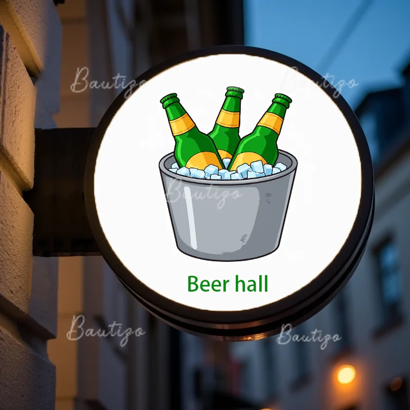 Custom Beer Hall Light Box Sign Outdoor Business Acrylic Signage Illuminated Lightbox Signboard Waterproof House Shop Logo