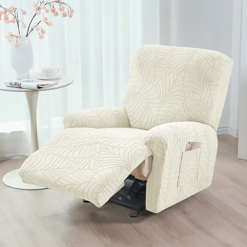 Jacquard Split Recliner Sofabezüge Elastic Stretch Relax Sesselbezug Rutschfeste Liege Einzelsofa Schonbezüge Wohnzimmer – Detail 11