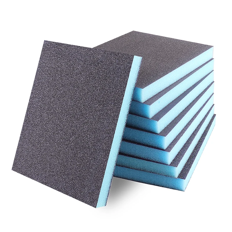 Double Sided Sponge Sand Block Sandpaper Polishing Artifact, Antique Metal Rust Removal, Polishing Sandpaper Brick