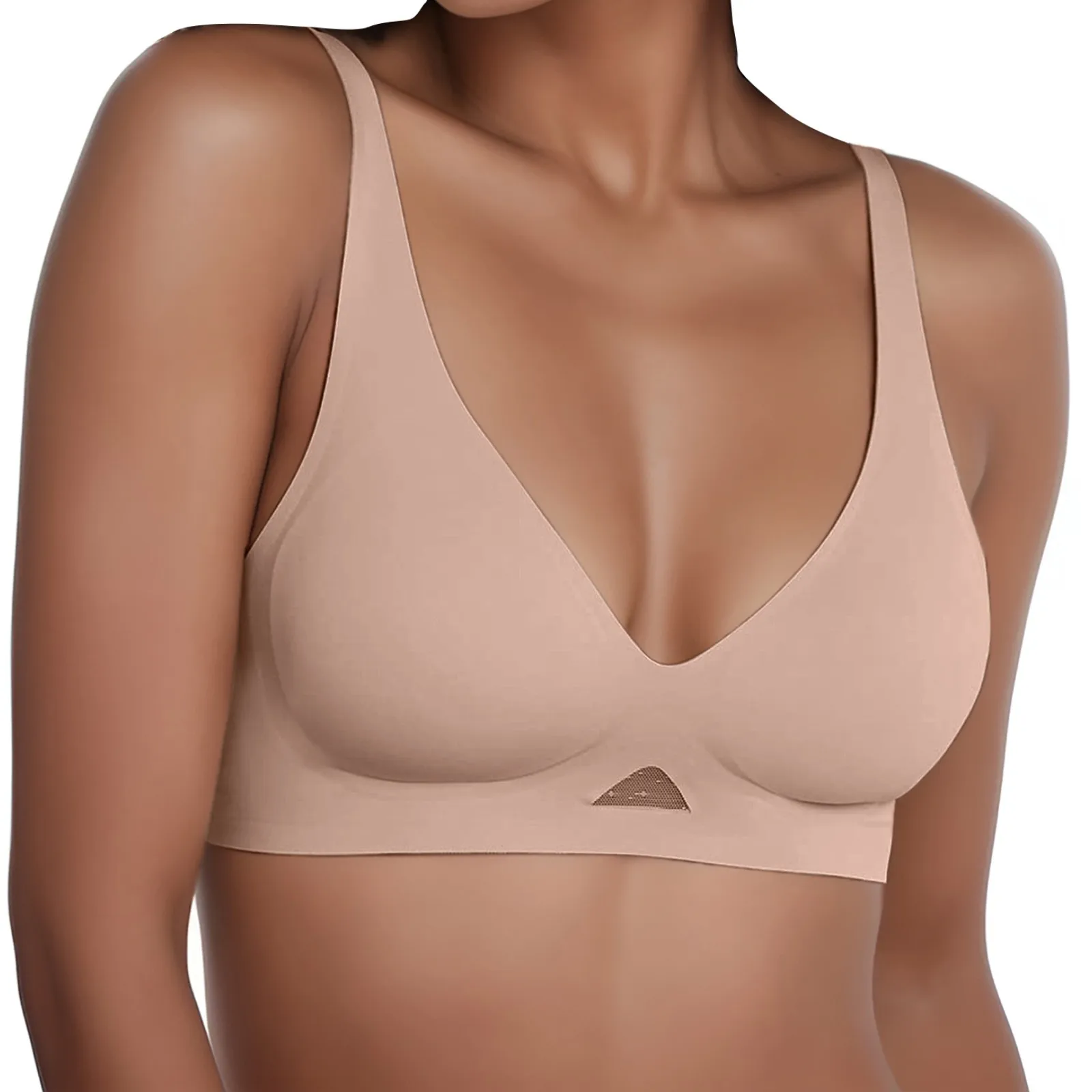 Hochwertige nahtlose Damen unterwäsche Sommer Dünn schnitt atmungsaktiv und bequem kleine Brust ohne Stahlring Soft Support BH