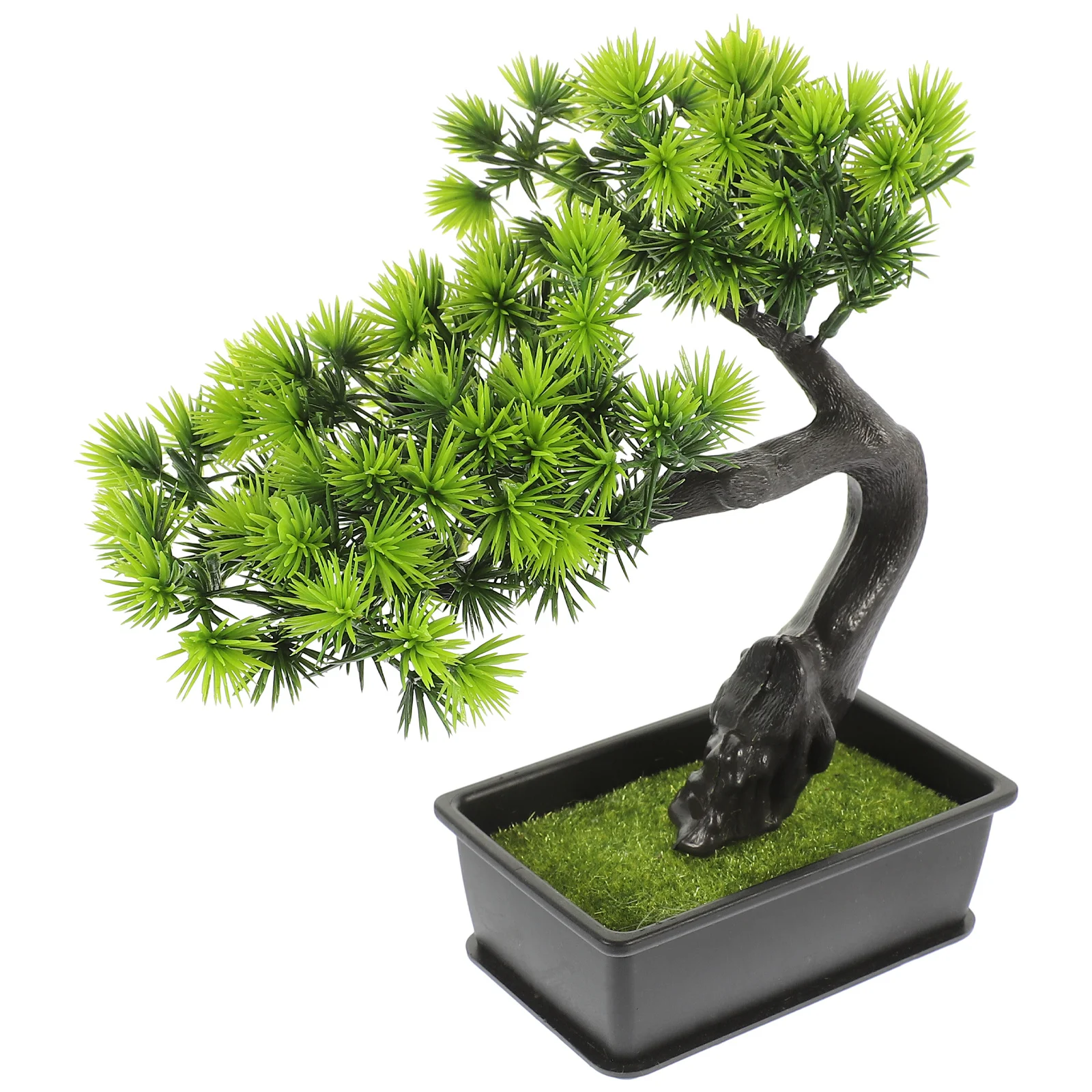 

Artificial Pine Bonsai Decorative Potted Plant Fake Small Desk Plant Plastic Ornament for Table Shelf Home Decor
