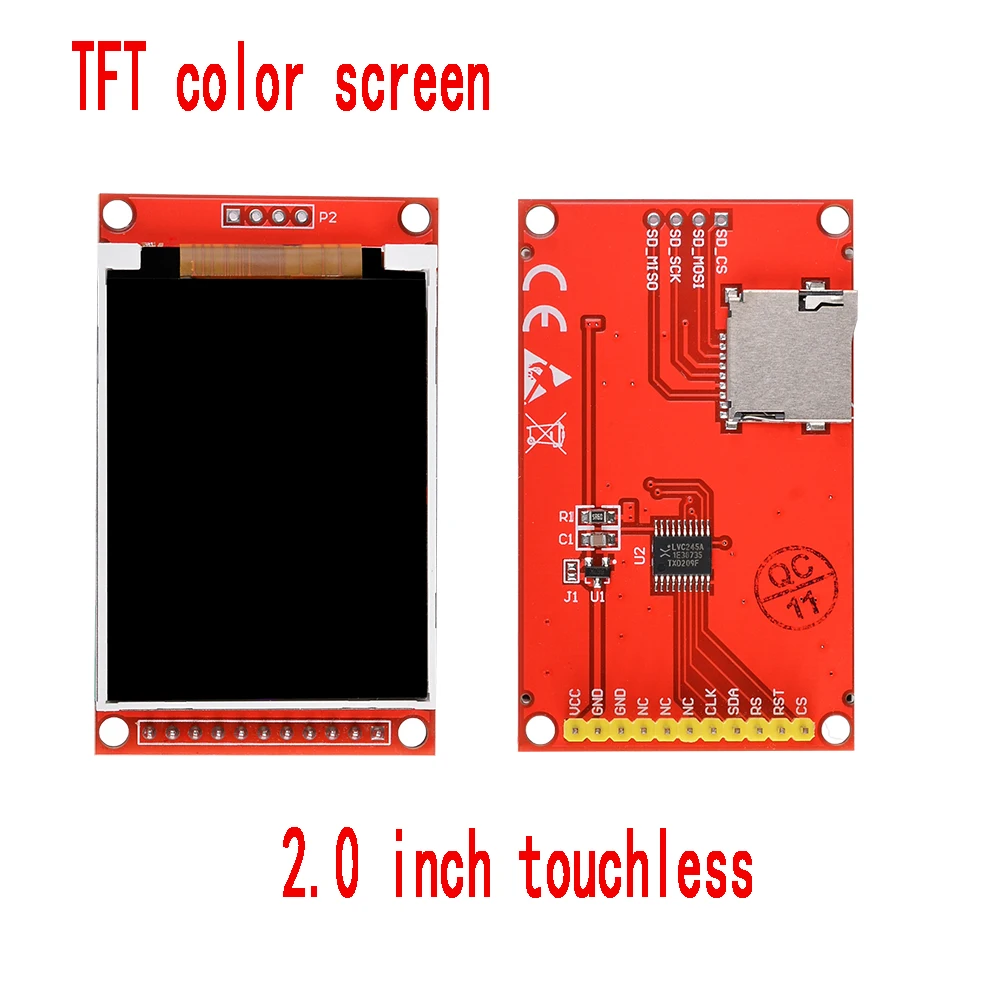TFT Color Screen LCD Display Module Drive, 1,44, 1,8, 2,0, 2,2, 2,4, 2.8 Polegada, ST7735, ILI9225, ILI9341 Interface, SPI 128x128, 240x320, Drive