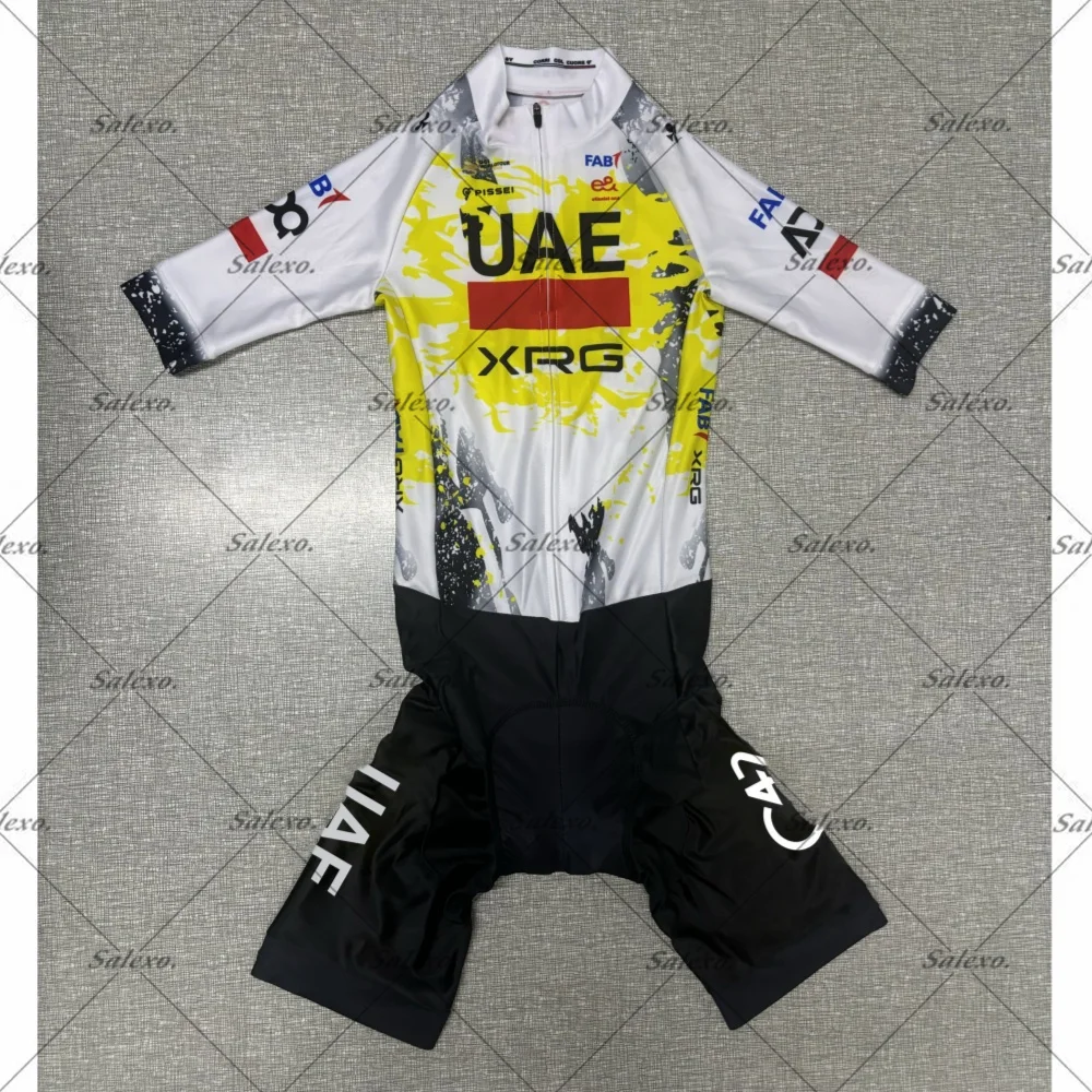 2026 UAE XRG Tour De France Jersey EMIRATES LASER CUT Skinsuit Cycling Short Sleeved Bodysuit SHORT Bike Maillot Ropa Ciclismo #2