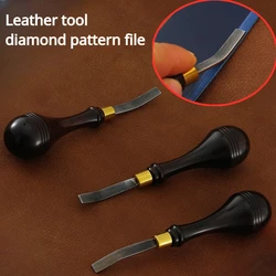 Leather Tool Roughing File Steel Cutter Head Wood Handle DIY Belt Surface Grinding Rough Treatment/easy Bonding Leather Tool