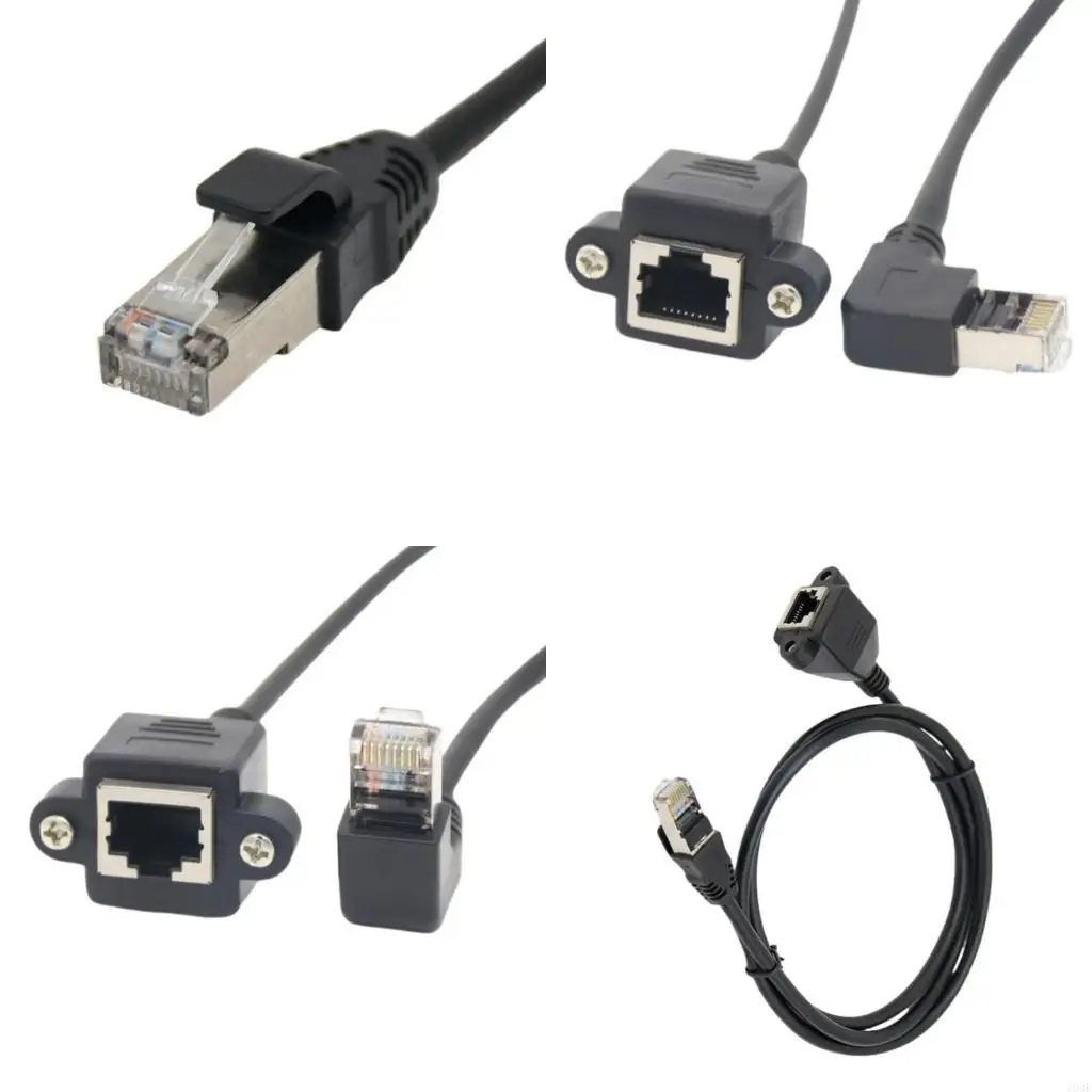 103F 500cm 200cm 100cm RJ45 Cable Cat5e Male Female Screw Panel Mount Ethernet Wire