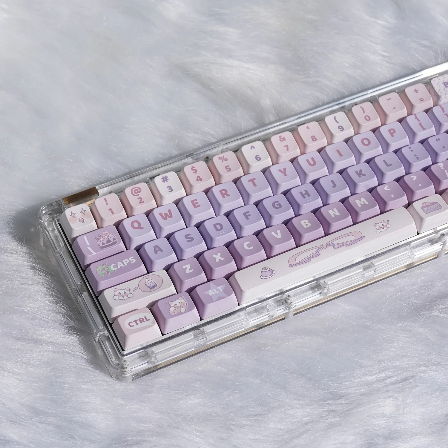 MDA mashed taro head theme keycap small full set of pbt material hot sublimation process is engraved, suitable for mechanical ke