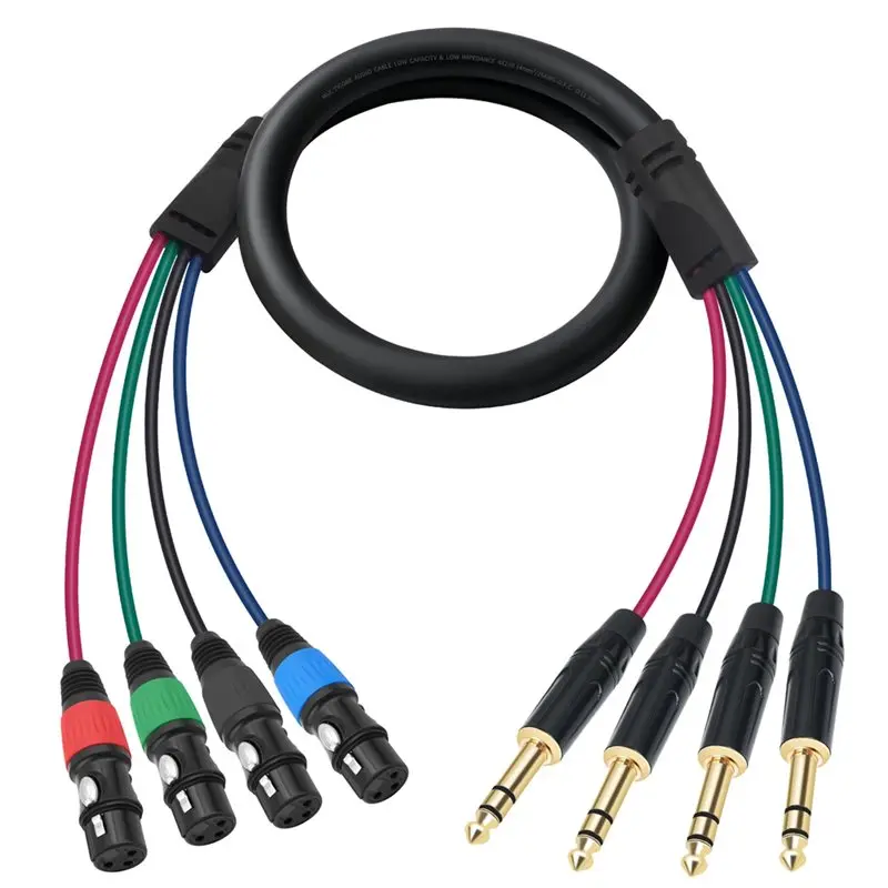 XLR Female To 6.35Mm Male Cables 6.35Mm To XLR Microphone Cable Stereo Audio Balanced Line