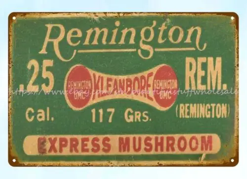 Express Mushroom Bullet Dog Bone Remington Ammo metal tin sign three stooges s