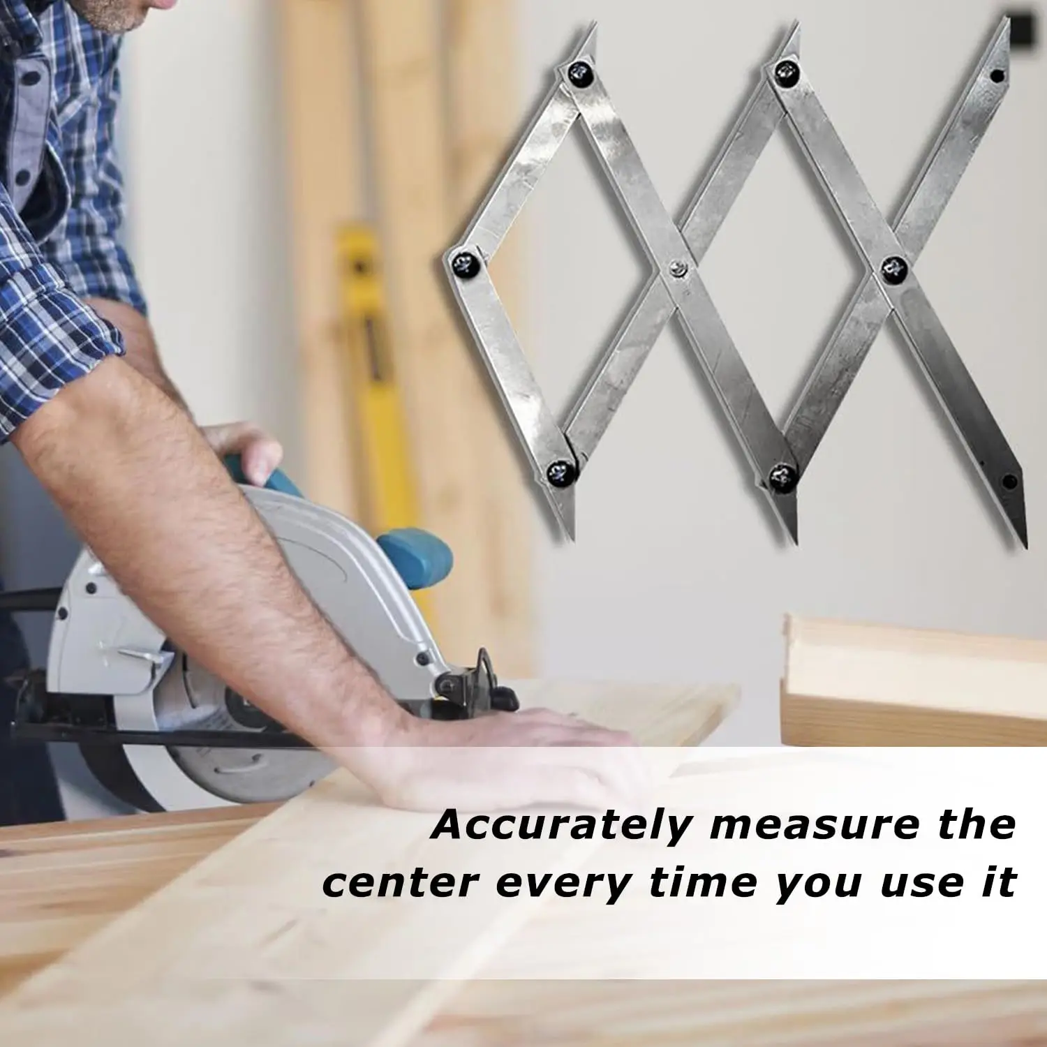 Alat Pencari Titik Tengah 3-Titik dari Baja Anti Karat, Alat Pengukur Akurat untuk Pertukangan Kayu, Pengelasan, Jarak Sama, Presisi