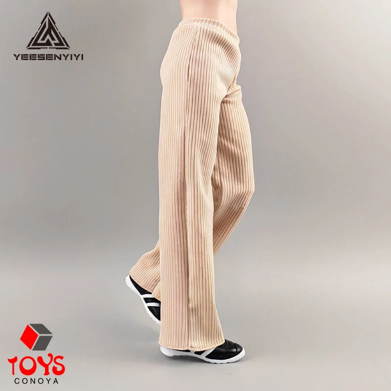 DG048 1/6 스케일 대담한 줄무늬 넓은 다리 바지 운동복 꽉 탑 의류 모델 맞는 12 "여성 군인 액션 피규어 바디 인형