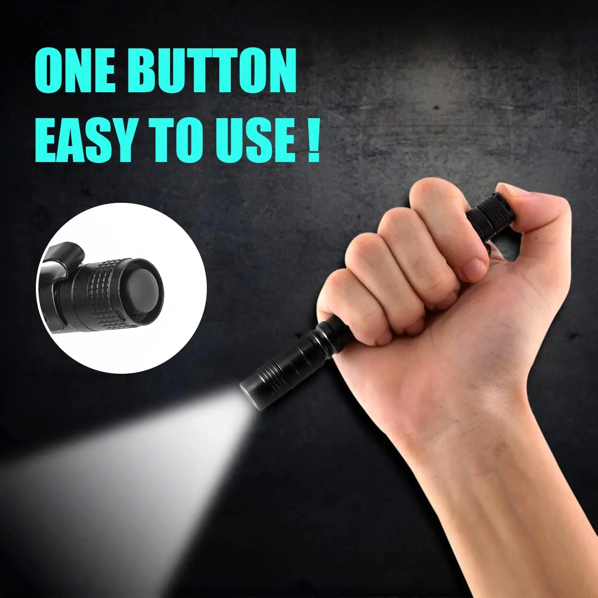 Portable Mini LED Pen Flashlight Pocket Waterproof Handheld Torch Light for Outdoor Camping Hiking Car Repair Emergency Home Use
