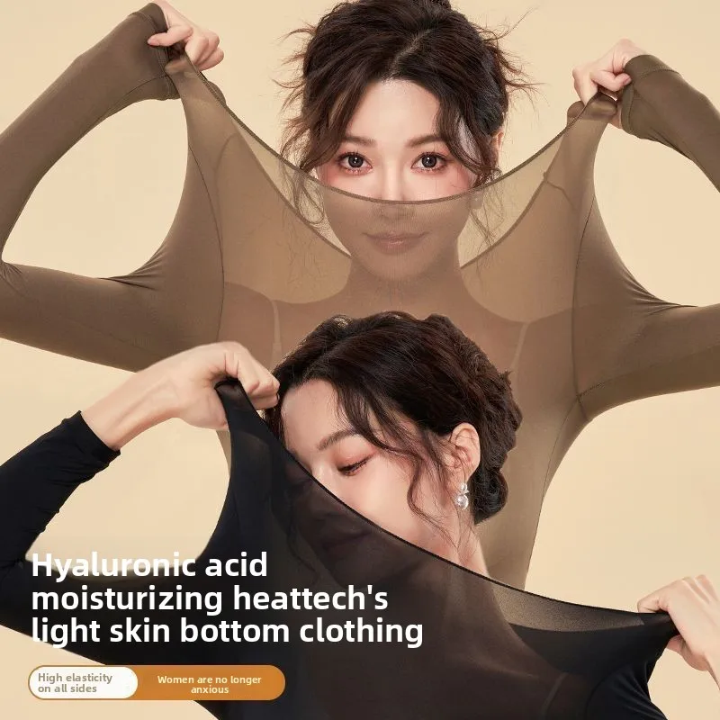 37 sous-vêtements thermiques pour femmes, chemise couche de Base, vêtement de beauté de la peau, ensemble thermique ultraléger à manches longues