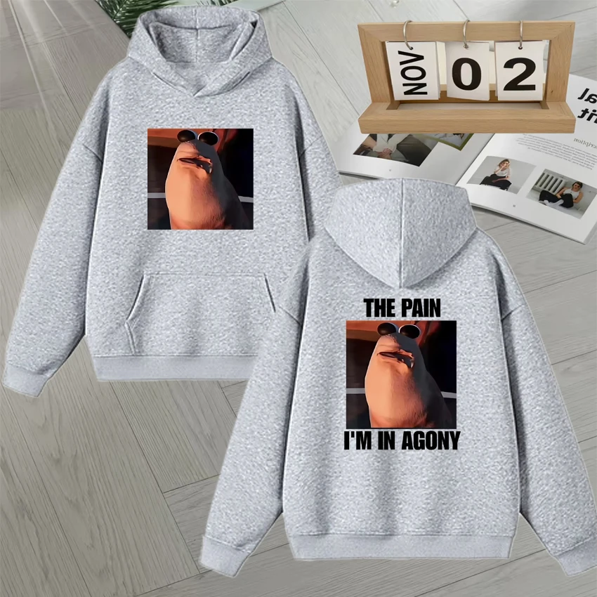 2025 جديد ماركوس الدودة الألم أنا في Agony الجرافيك البلوز للرجال النساء هوديي الخريف الشتاء طويلة الأكمام الصوف هوديس