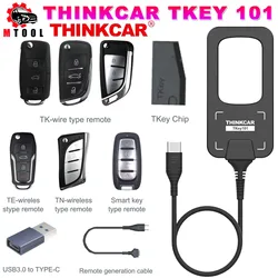 THINKCAR TKEY 101 TKEY101 - Universal Car Key Programmer Equipment with 6 Unit Remote Keys Supports Anti-Theft Systems