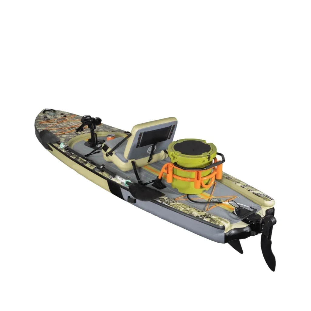 Inflatable pedal SUP drop stitch fishing pedal Kayak with foot drive