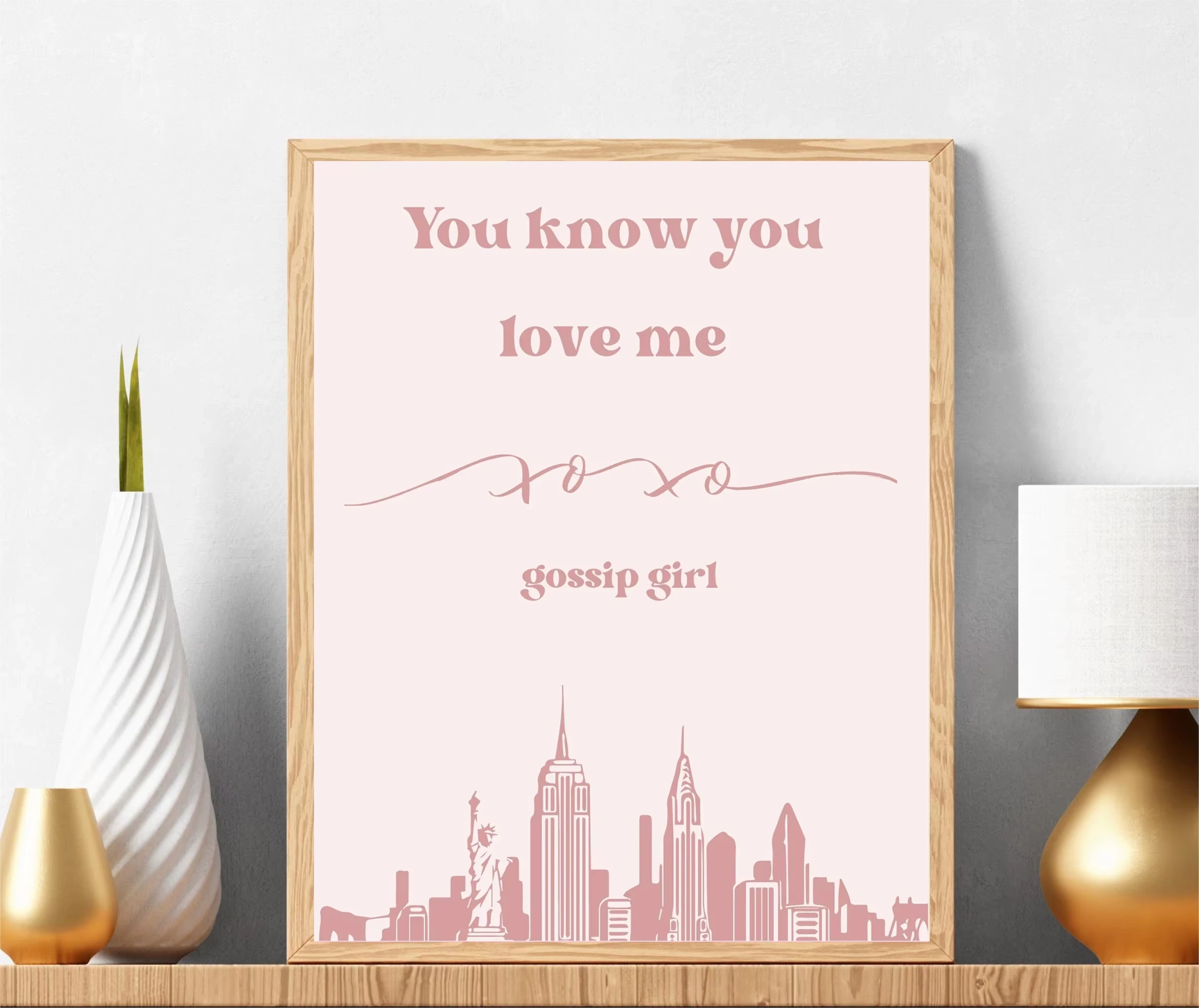 Gossip Girl Minimalism, Citas de Gossip Girl, Encanto de la Moda, Póster Clásico, Cuadros en Lienzo, Arte de Pared, Decoración del Hogar
