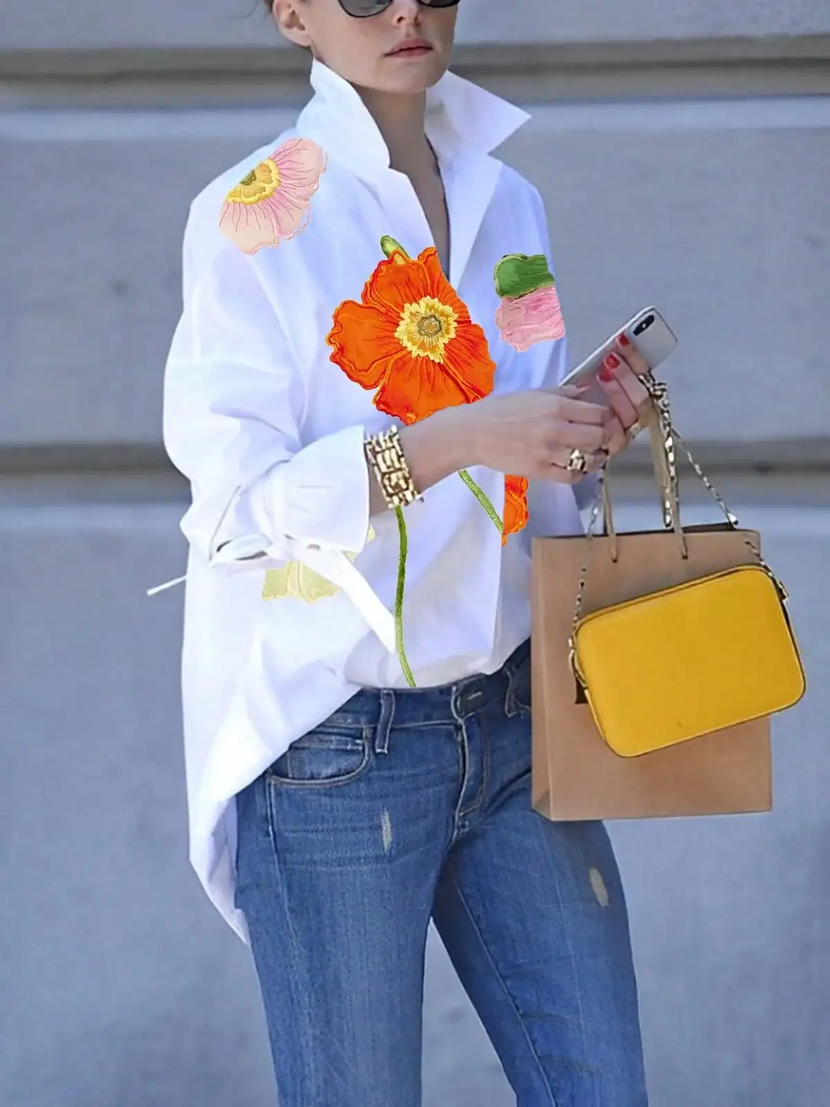 Women's White Flora…