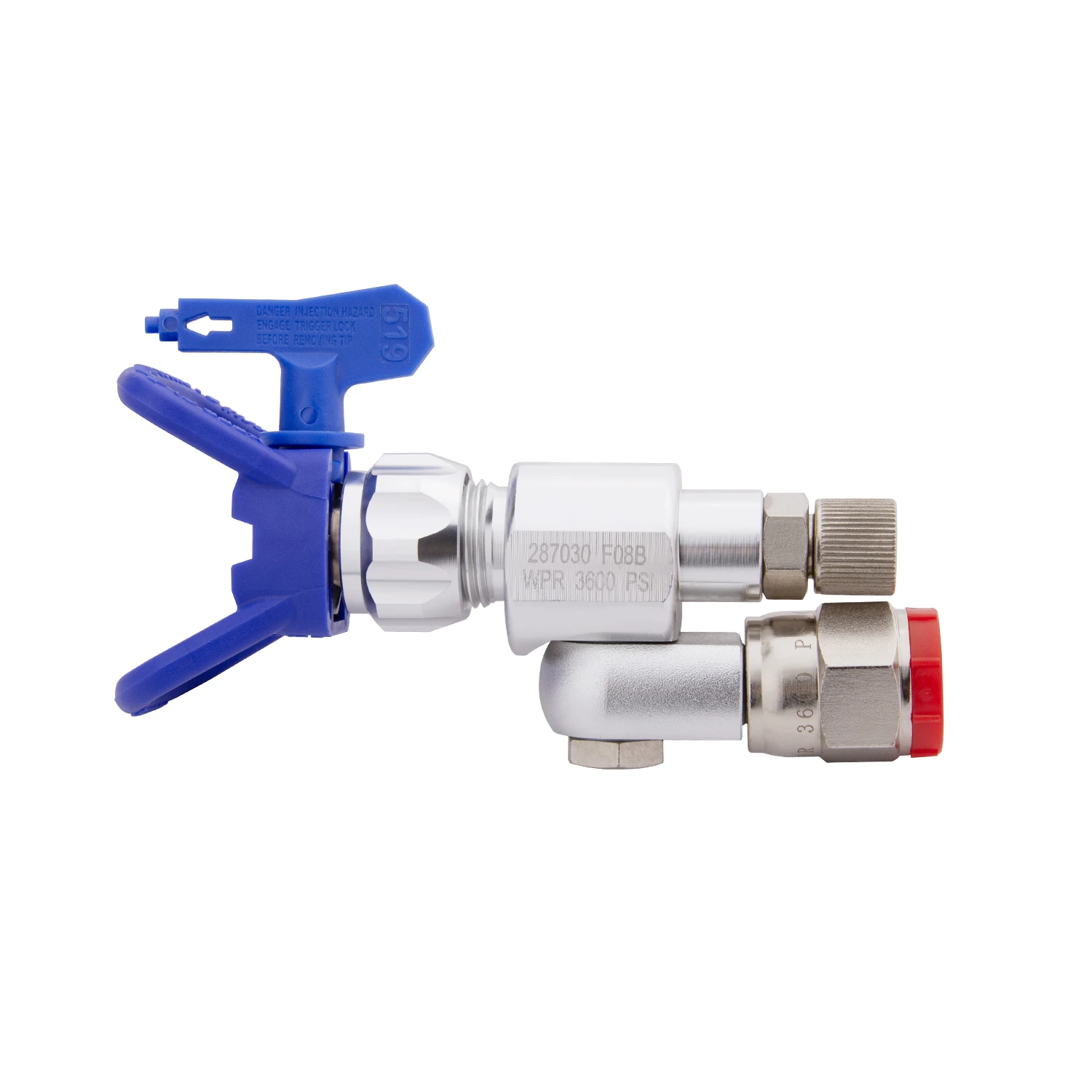 

3 Airless Paint Spray Nozzle Kits, 1 Piece 519 Blue Nozzle, Equipped with 1 Piece Universal Head Shut-Off Valve, 1 Piece Nozzle Base, Suitable for Airless Spray Machines, Paint Accessories