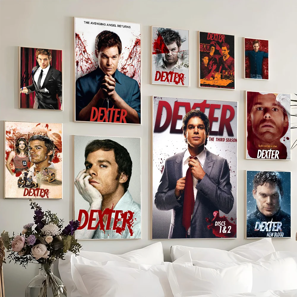 

Dexter Michael C.Hall Classic TV Classic Vintage Posters Whitepaper Prints Posters Artwork Kawaii Room Decor