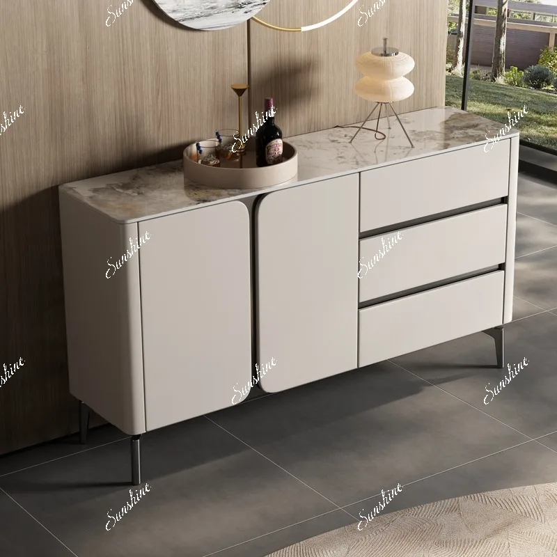 

Modern simple household solid wood storage decorative cabinet advanced storage tea cabinet