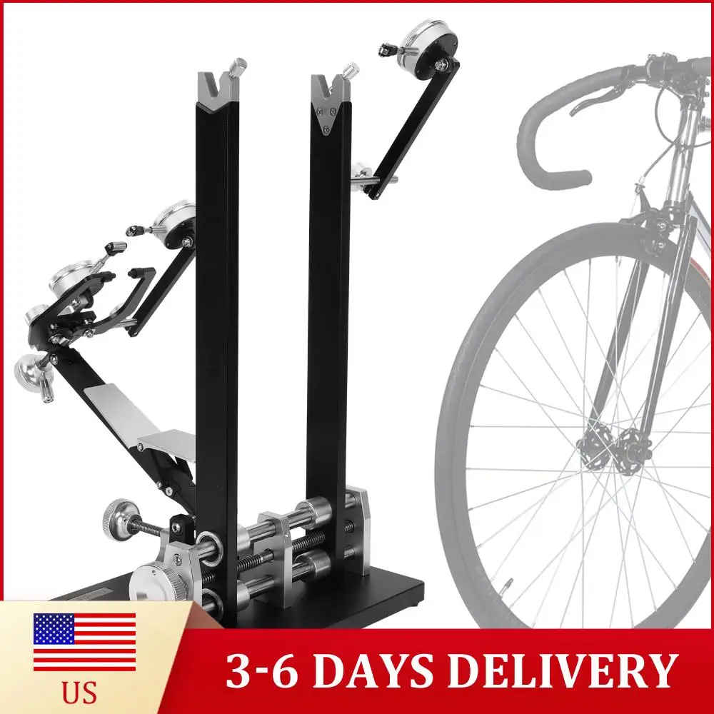 

Bicycle Wheel Truing Stand with Precision Dial Indicators Folding Rim Truing Stand with Magnetic Tool Holder for Cycling Repair