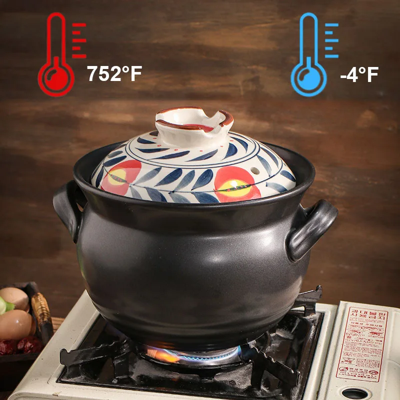 High quality hand painted food heater casserole kitchen pressure cooker enamel casserole set cooking pot