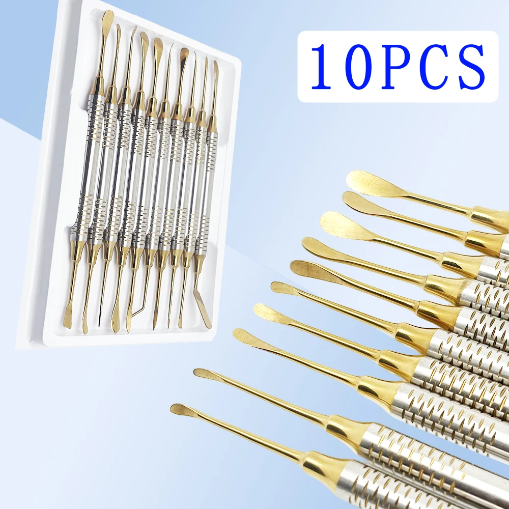 

10Pcs Dental Periosteal Elevator Set Separator and Splitter Tools for Reflecting Retracting Gum in Implant Surgery