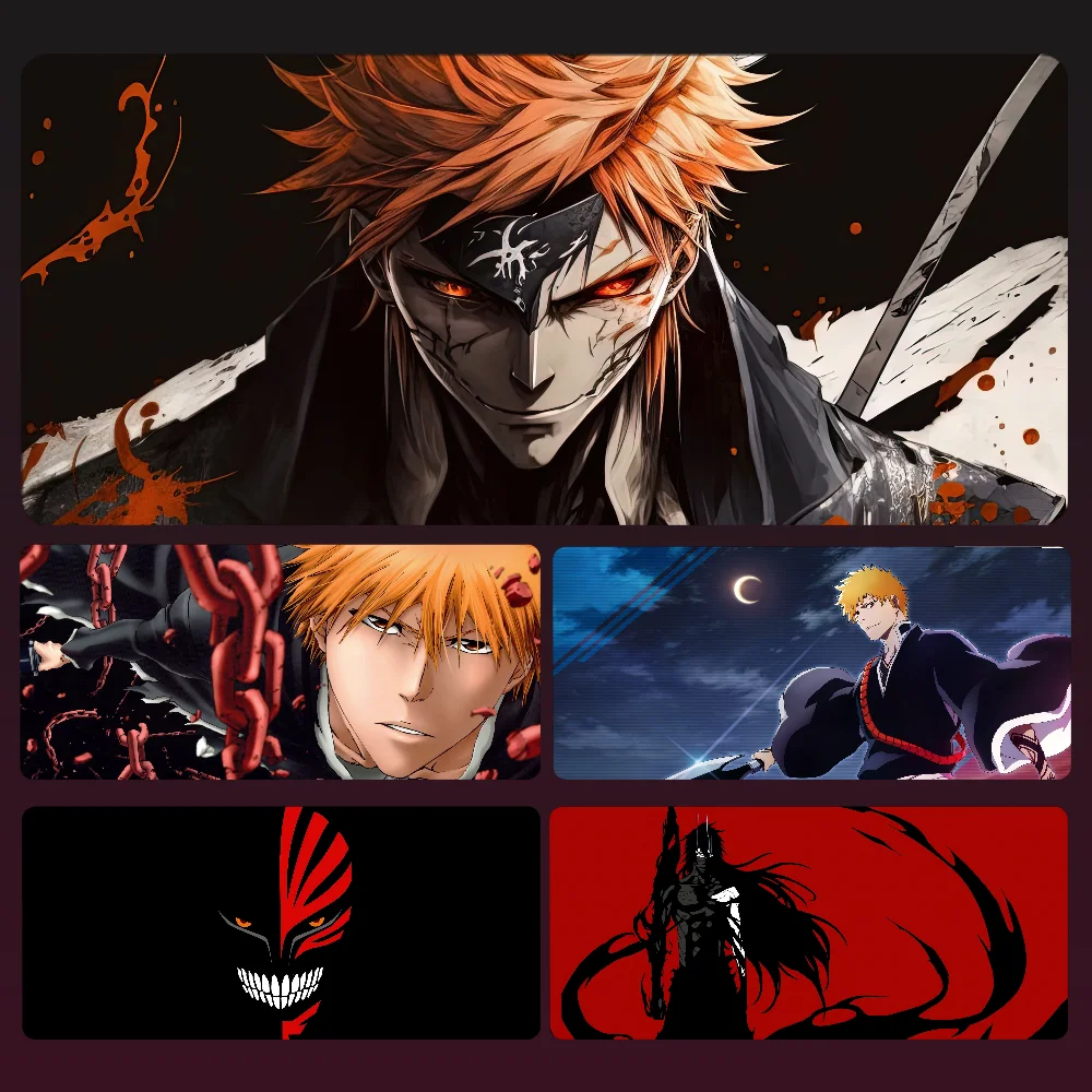 

Bleach Ichigo Kurosaki Mousepad Mouse Mat Desk Mat With Pad Gaming Accessories Prime Gaming XXL Keyboard Pad