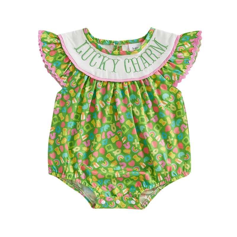 

Комбинезон для маленьких девочек без рукавов с круглым вырезом и вышивкой букв, боди для младенцев, летняя одежда для повседневного повседневного использования