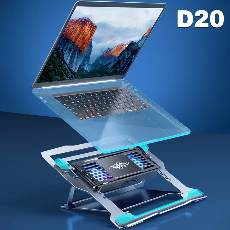 

D20 Laptop Cooling Pad for 11-17.3'' Notebook Cooler Stand Semiconductor Refrigeration Angle Adjustable Laptop Radiator Bracket