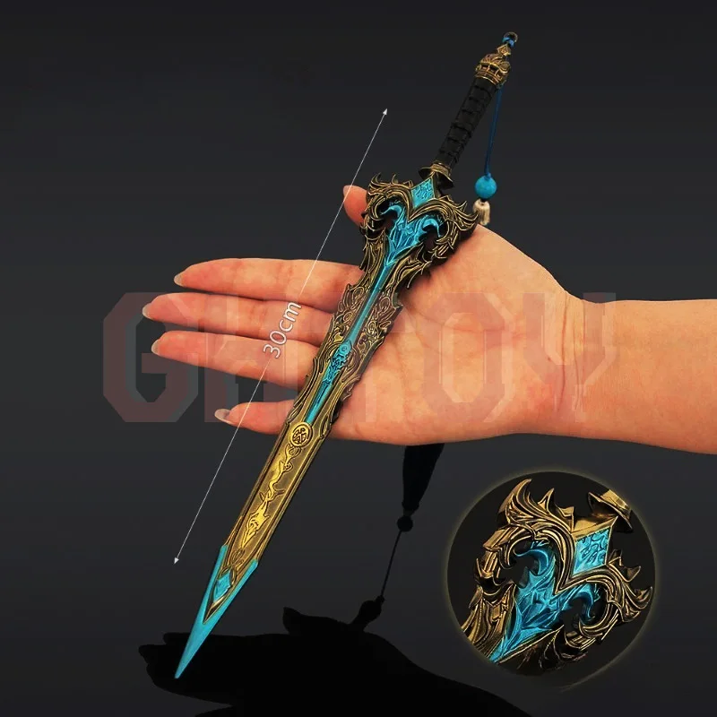 

30cm/11.81in Creation of The Gods 12 Divine Swords Ancient Weapons Alloy Models Metal Toys Collection Ornaments Desktop Birthday
