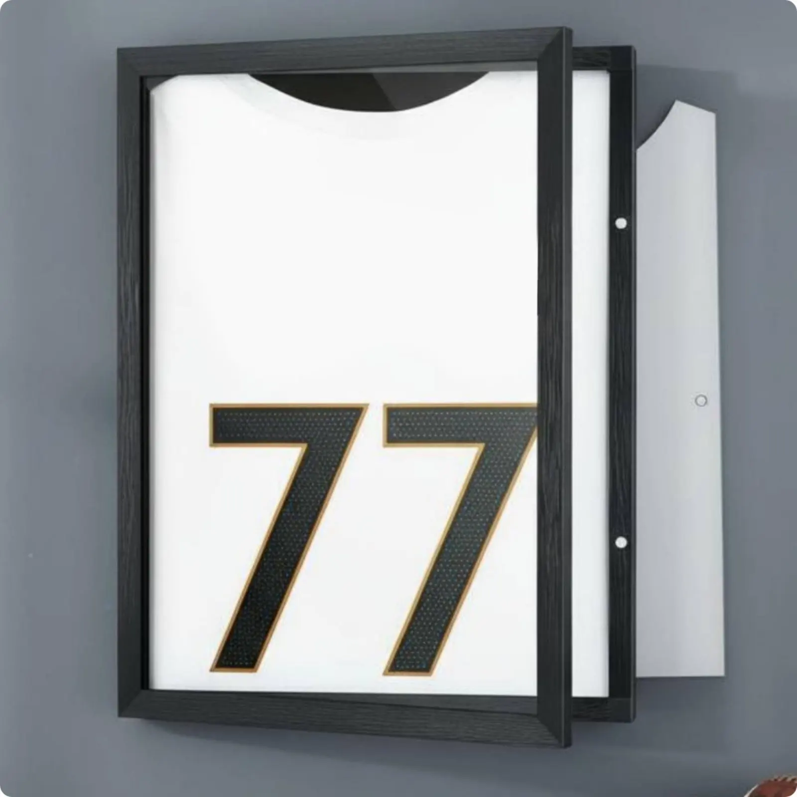 Sports Jersey Frame Flip Cover Adhesive Jersey Display Case Shadow Box Easy to Assemble